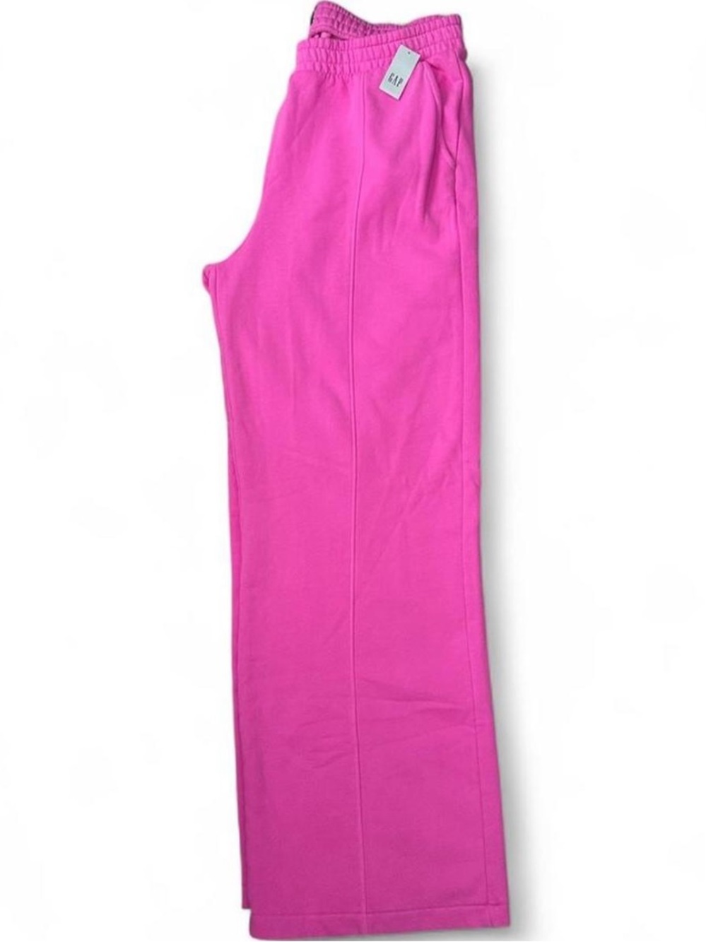 Bright Neon Pink Straight-Leg Pants